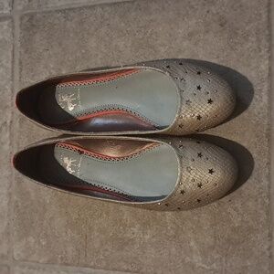 Sam Edelman CIRCUS Alea Ballet Flats - Gold with Stars & Stones Size 8M